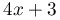 4x+3