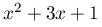x^{2}+3x+1