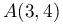 A(3,4)