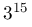 3^{{15}}