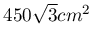 450\sqrt{3}cm^{2}