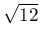 \sqrt{12}