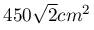 450\sqrt{2}cm^{2}